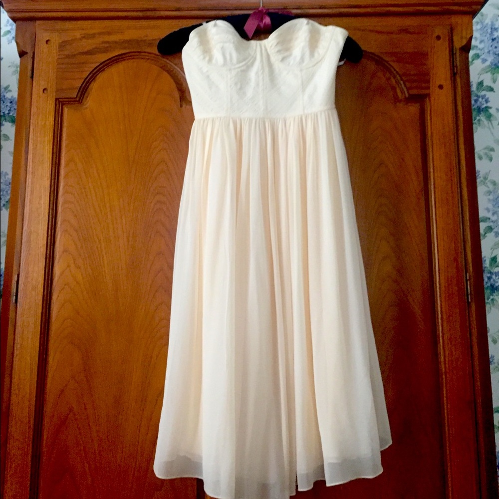 Strapless Corset Blush Dress | Sz 4 |  Bust 14” | 12.5” Waist  | 34” Length